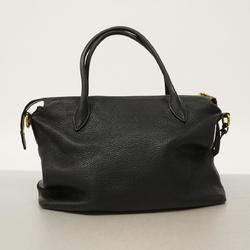 Prada handbag leather black ladies