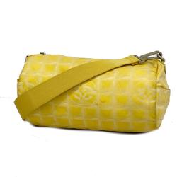 Chanel Shoulder Bag New Travel Nylon Yellow Women's