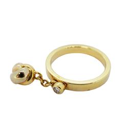 Cartier Ring Baby Trinity Ball 1PD#49 Diamond K18YG Yellow Gold K18WG White K18PG Pink Women's