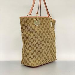 Gucci Tote Bag GG Canvas 120836 Pink Brown Women's