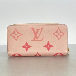 Louis Vuitton Long Wallet Monogram Empreinte Zippy M80403 Bouton de Rose Ladies