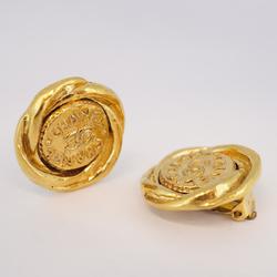 Chanel Earrings Coco Mark Circle GP Plated Gold Women's