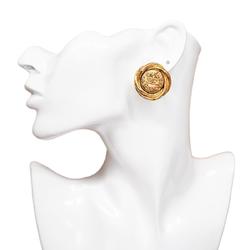 Chanel Earrings Coco Mark Circle GP Plated Gold Women's