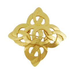 Chanel Brooch Coco Mark GP Plated Gold 97P Women's