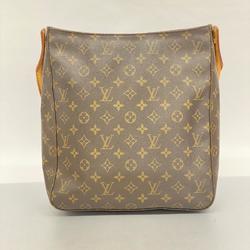 Louis Vuitton Shoulder Bag Monogram Looping GM M51145 Brown Ladies