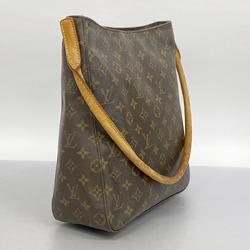 Louis Vuitton Shoulder Bag Monogram Looping GM M51145 Brown Ladies