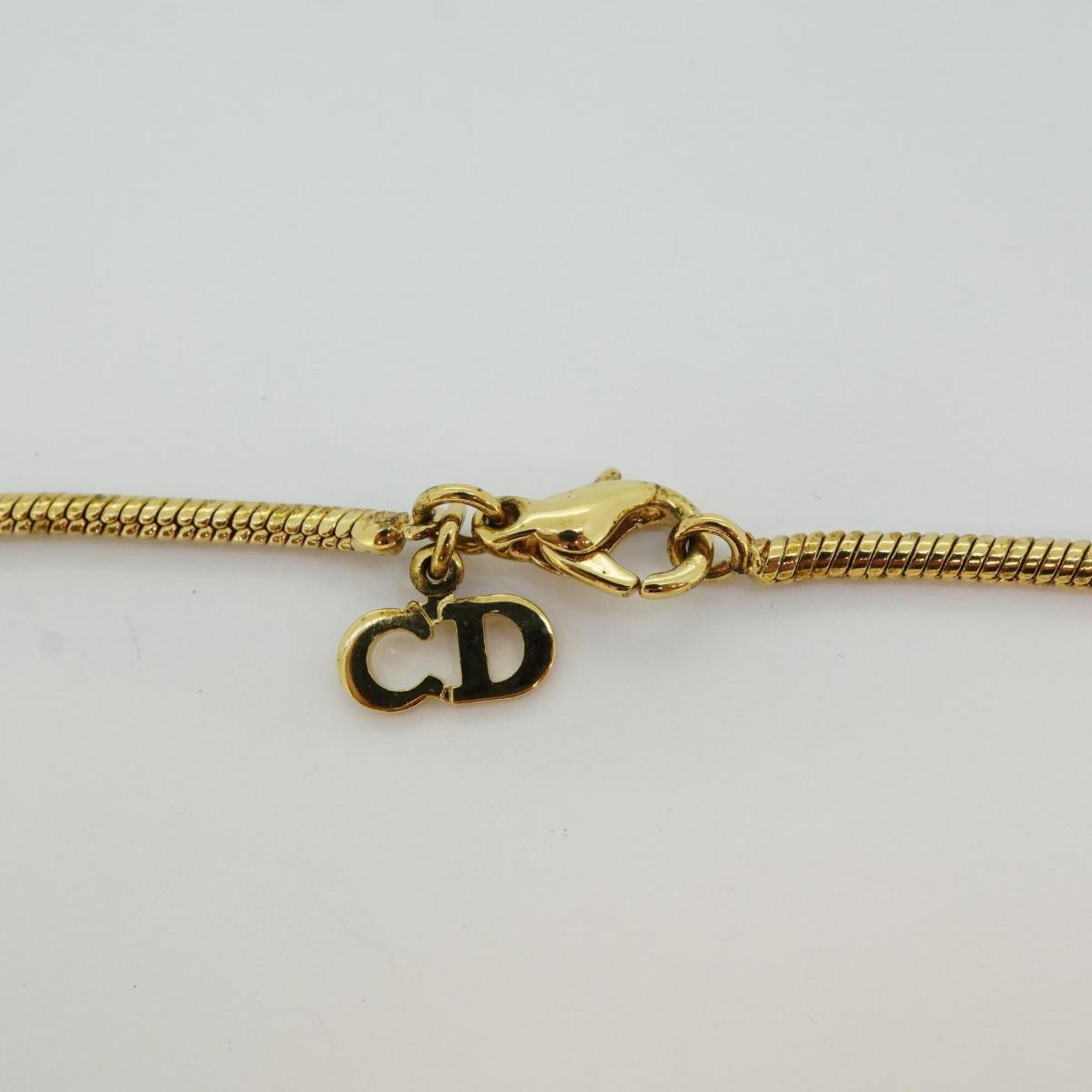 Christian Dior Necklace GP Plated Gold Women's