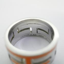 Hermes Ring Move Ash 925 Silver Orange Women's