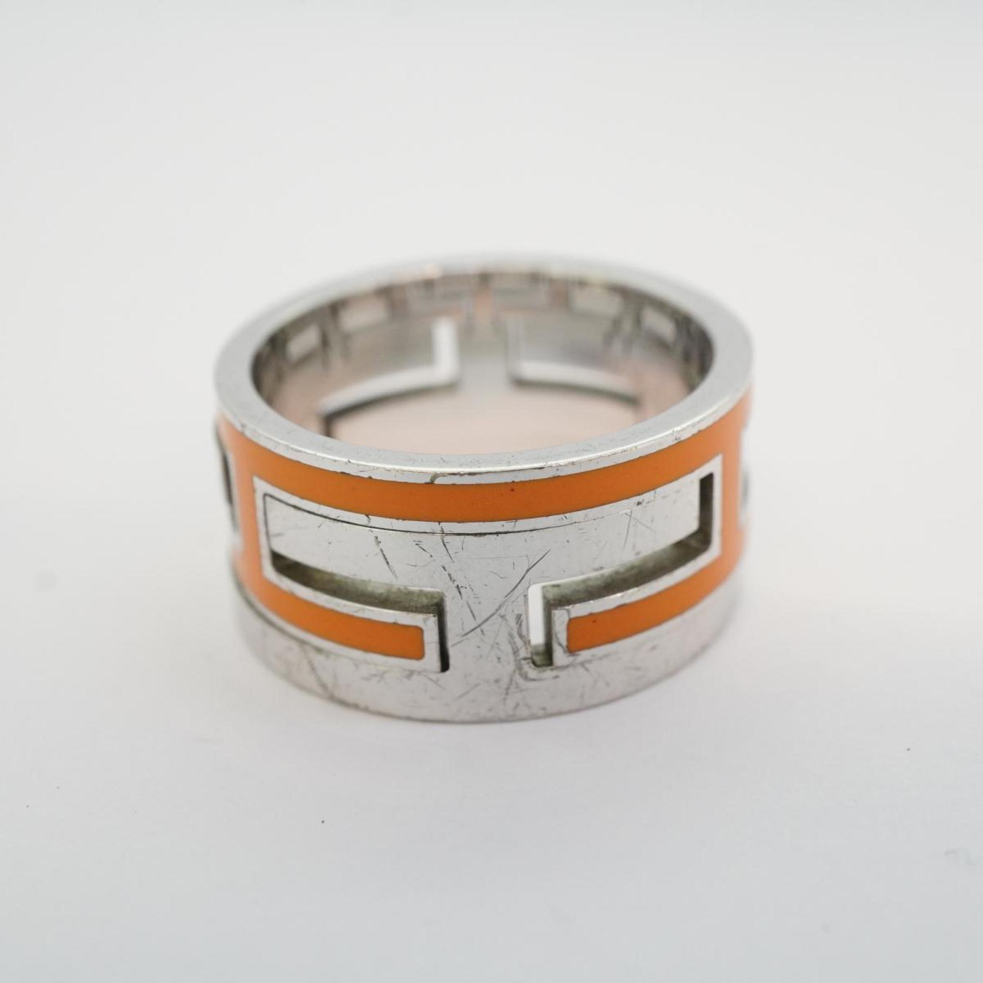 Hermes Ring Move Ash 925 Silver Orange Women's