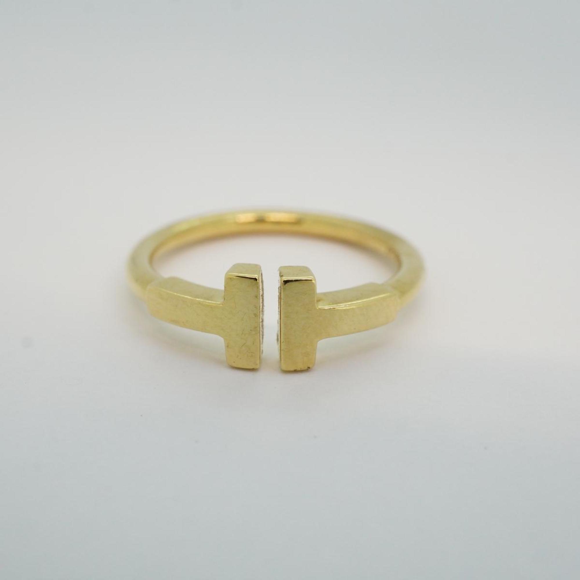 Tiffany Ring T Wire K18YG Yellow Gold Ladies