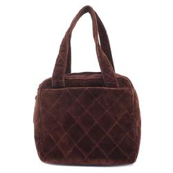 Chanel handbag Matelasse Velour Brown Ladies