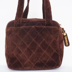 Chanel handbag Matelasse Velour Brown Ladies