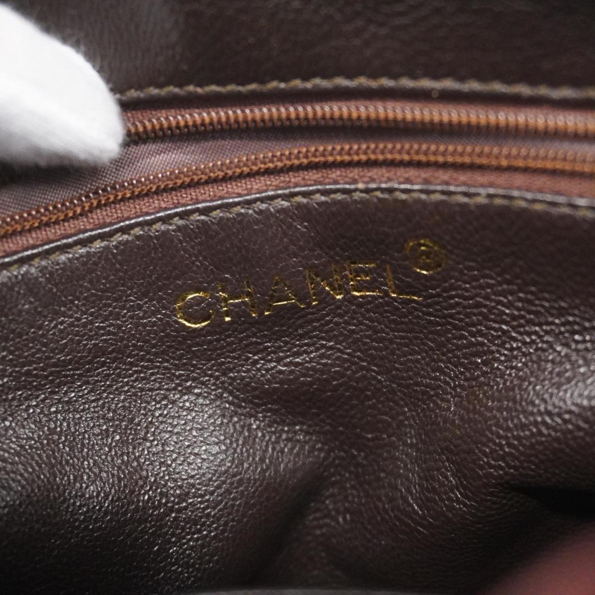 Chanel handbag Matelasse Velour Brown Ladies