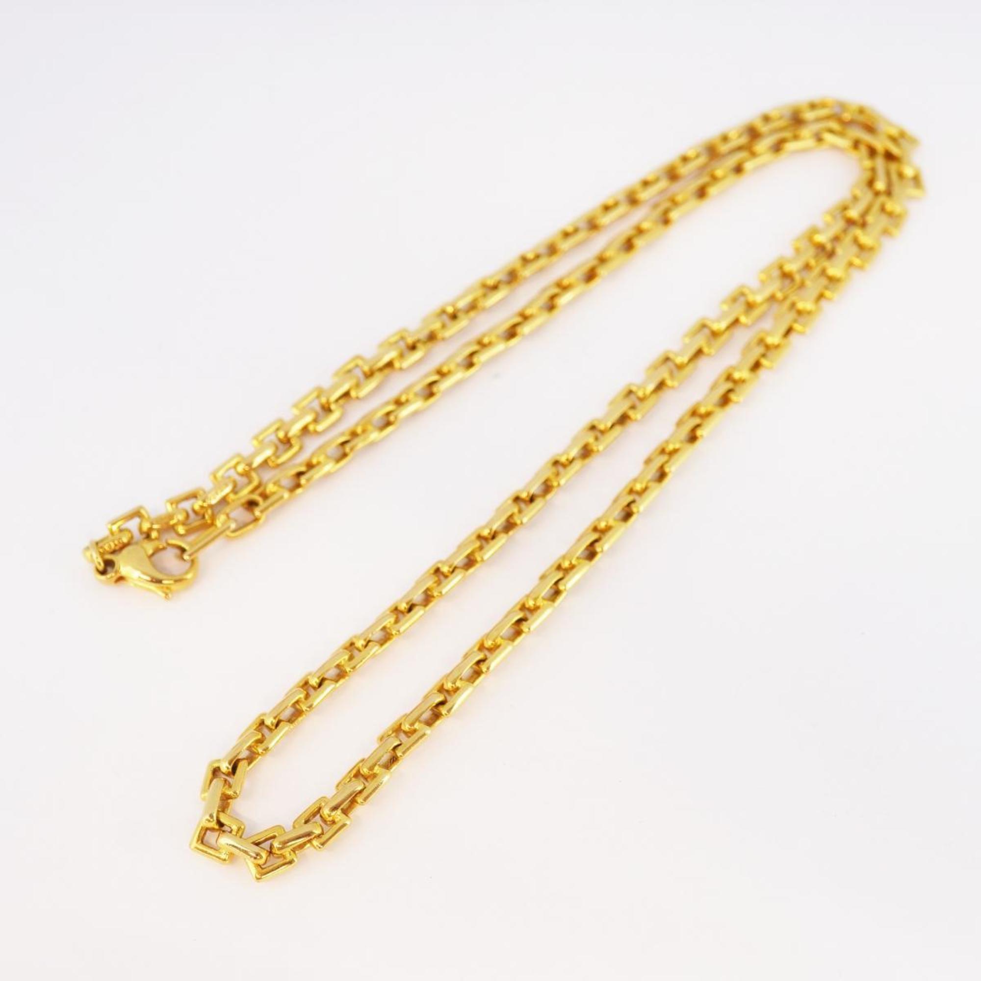 Tiffany Necklace Chain K18YG Yellow Gold Men's Women's