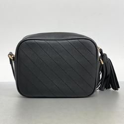 Gucci Shoulder Bag Blondie 742360 Leather Black Women's