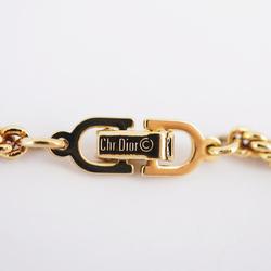 Christian Dior Necklace Circle GP Plated Gold Women's