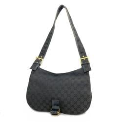 Gucci Shoulder Bag GG Canvas 90665 Black Women's