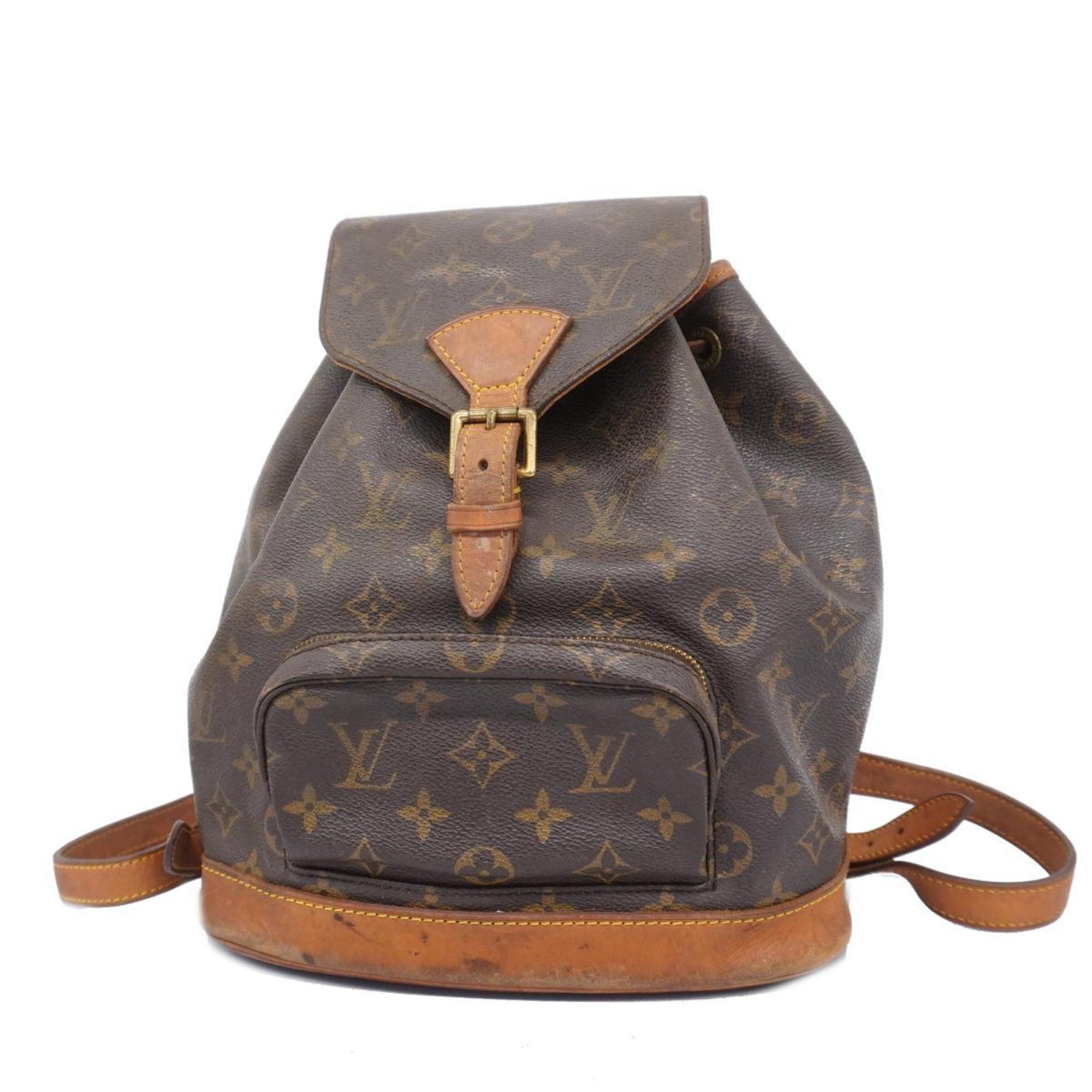 Louis Vuitton Backpack Monogram Montsouris MM M51136 Brown Women's