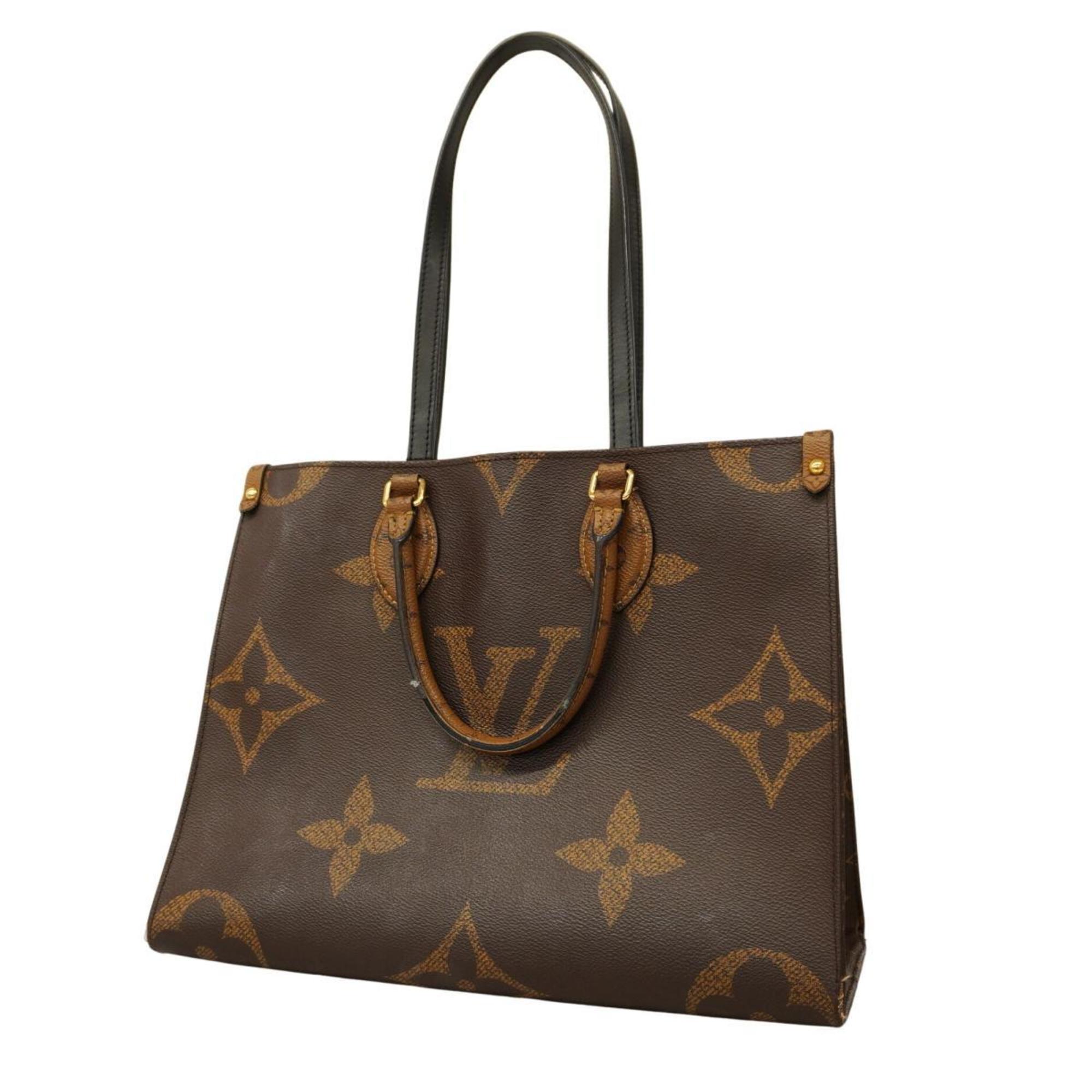 Louis Vuitton Tote Bag Monogram Reverse On the Go MM M45321 Brown Women's