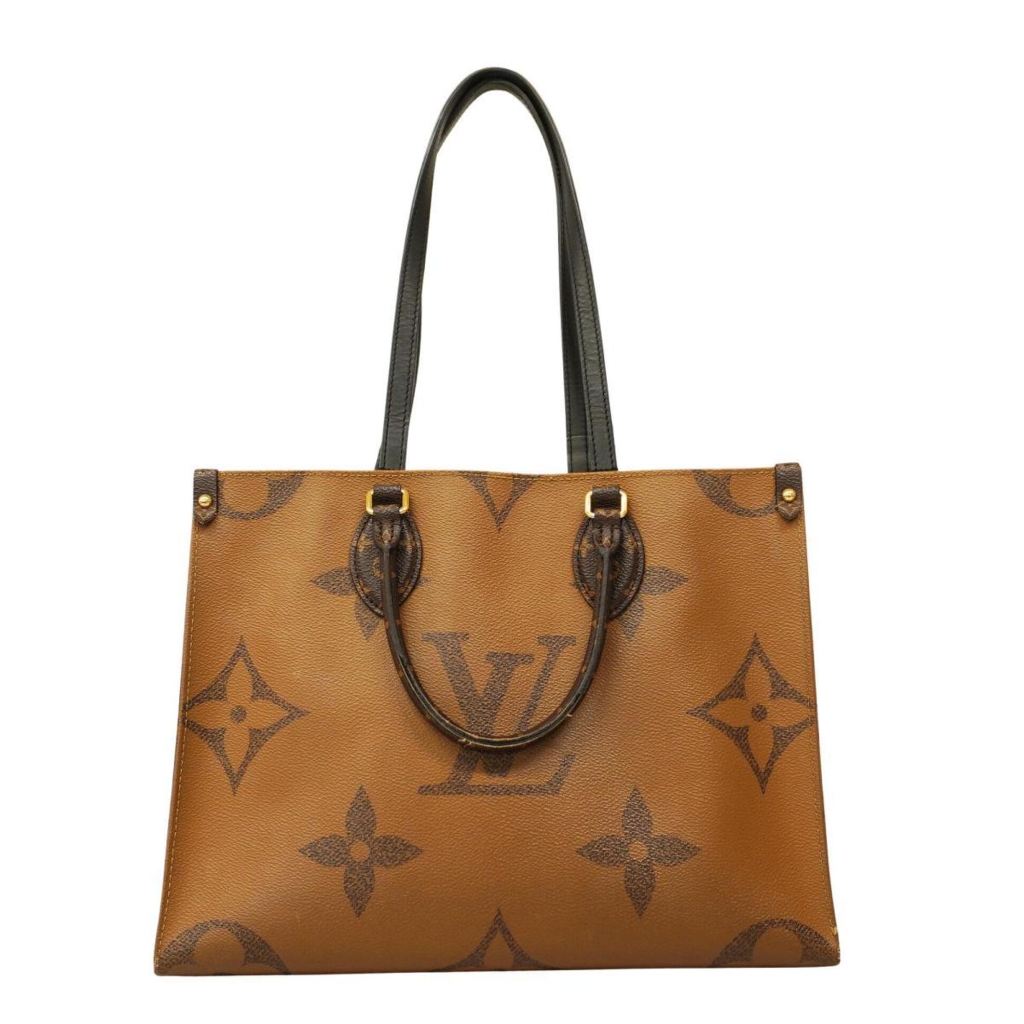 Louis Vuitton Tote Bag Monogram Reverse On the Go MM M45321 Brown Women's