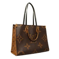 Louis Vuitton Tote Bag Monogram Reverse On the Go MM M45321 Brown Women's