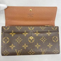 Louis Vuitton Long Wallet Monogram Pochette Porto Monnaie Credit M61726 Brown Men's Women's