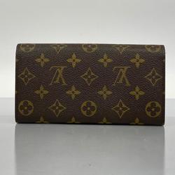 Louis Vuitton Long Wallet Monogram Pochette Porto Monnaie Credit M61726 Brown Men's Women's