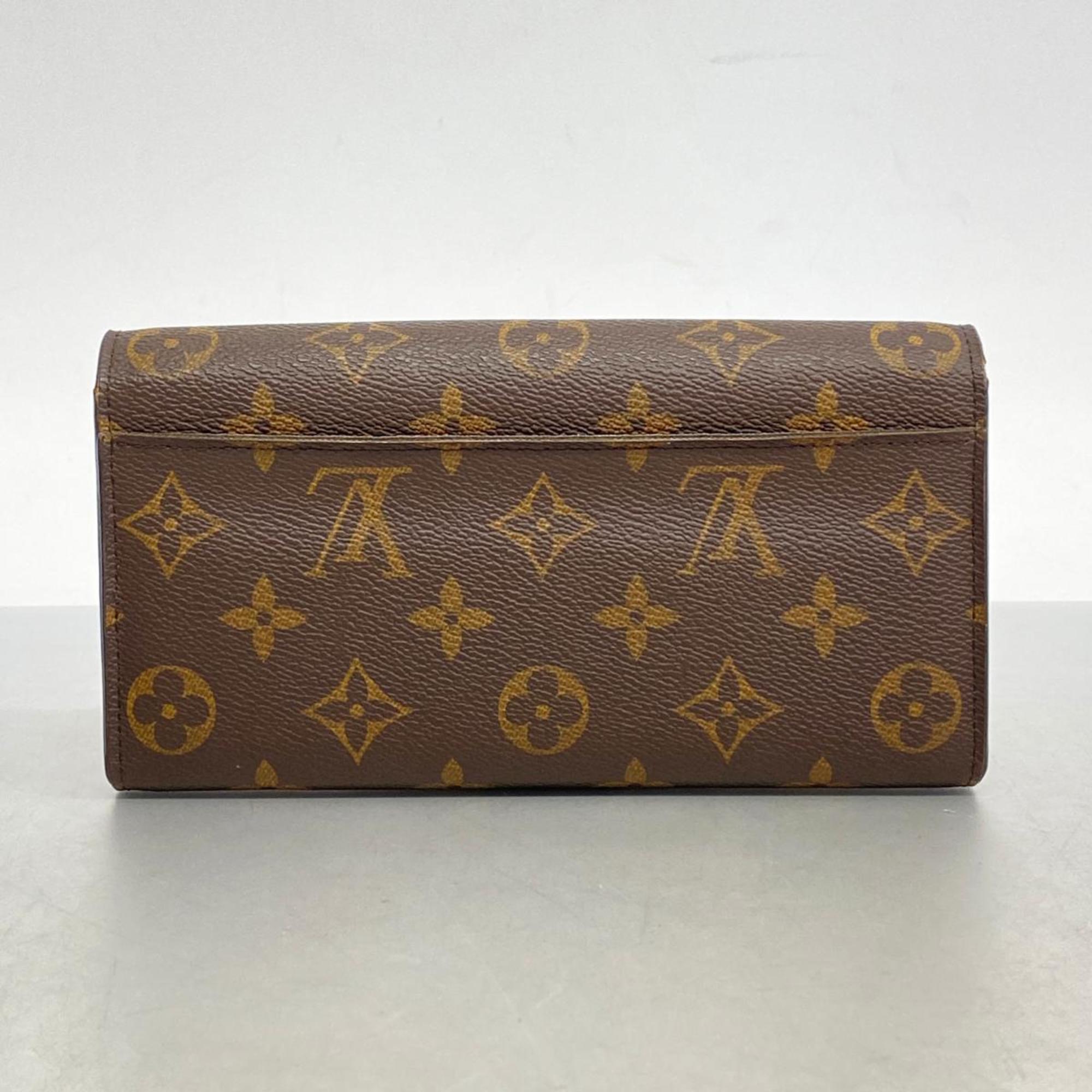 Louis Vuitton Long Wallet Monogram Portefeuille Sarah M60531 Brown Ladies