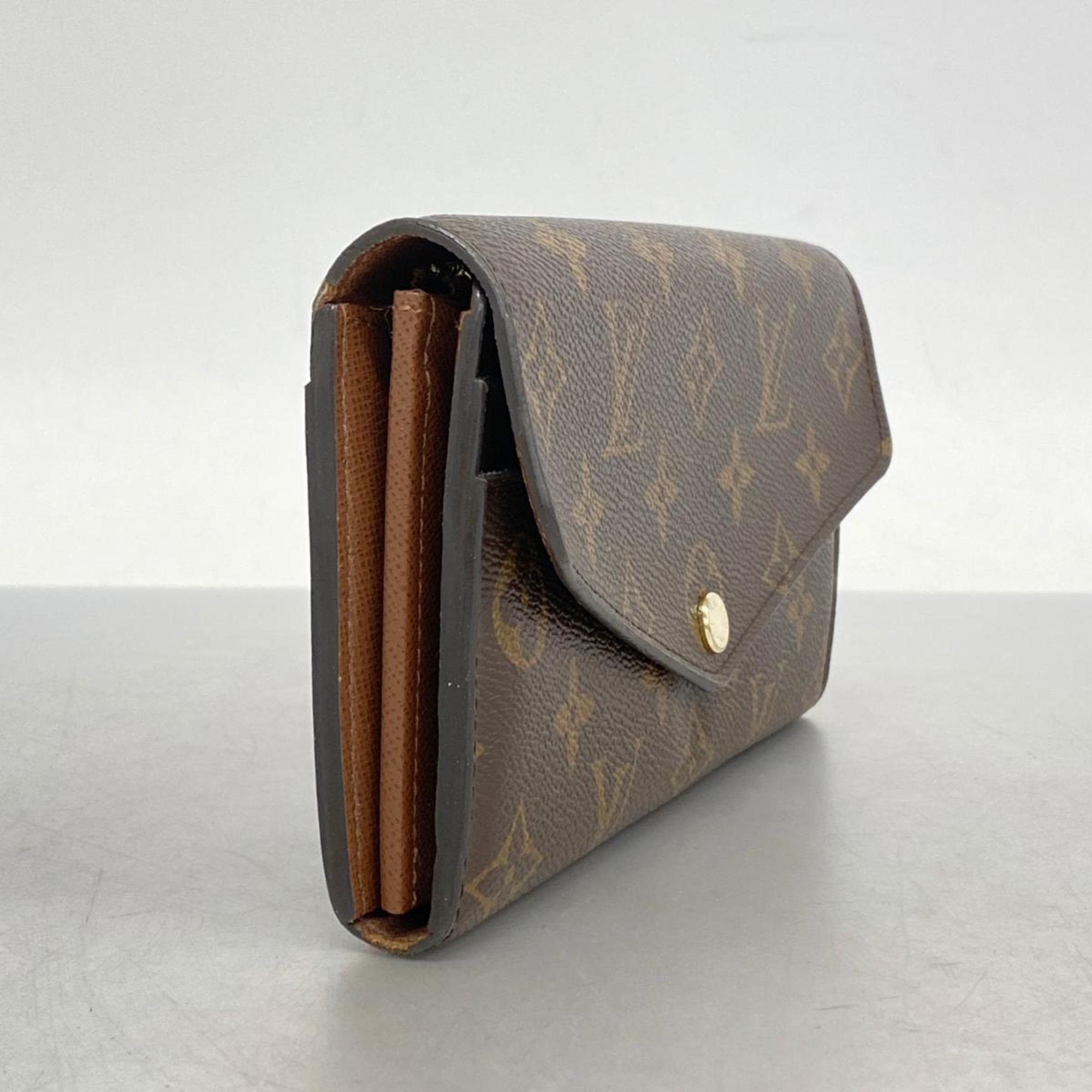 Louis Vuitton Long Wallet Monogram Portefeuille Sarah M60531 Brown Ladies