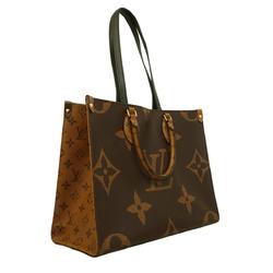 Louis Vuitton Tote Bag Monogram Reverse On the Go MM M45321 Brown Women's