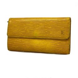 Louis Vuitton Long Wallet Epi Pochette Porto Monnaie Credit M63579 Jaune Ladies