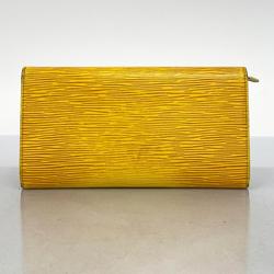 Louis Vuitton Long Wallet Epi Pochette Porto Monnaie Credit M63579 Jaune Ladies