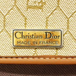 Christian Dior Shoulder Bag Honeycomb Leather Brown Women's