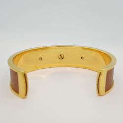 Hermes Bangle Kelly GP Plated Leather Gold Brown Men's Women's