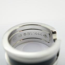 Cartier Ring 2C K18WG White Gold Black Lacquer Ladies