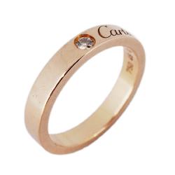 Cartier Ring Engraved 1PD Diamond K18PG Pink Gold Ladies