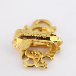 Christian Dior Earrings Emblem GP Plated Gold Women's