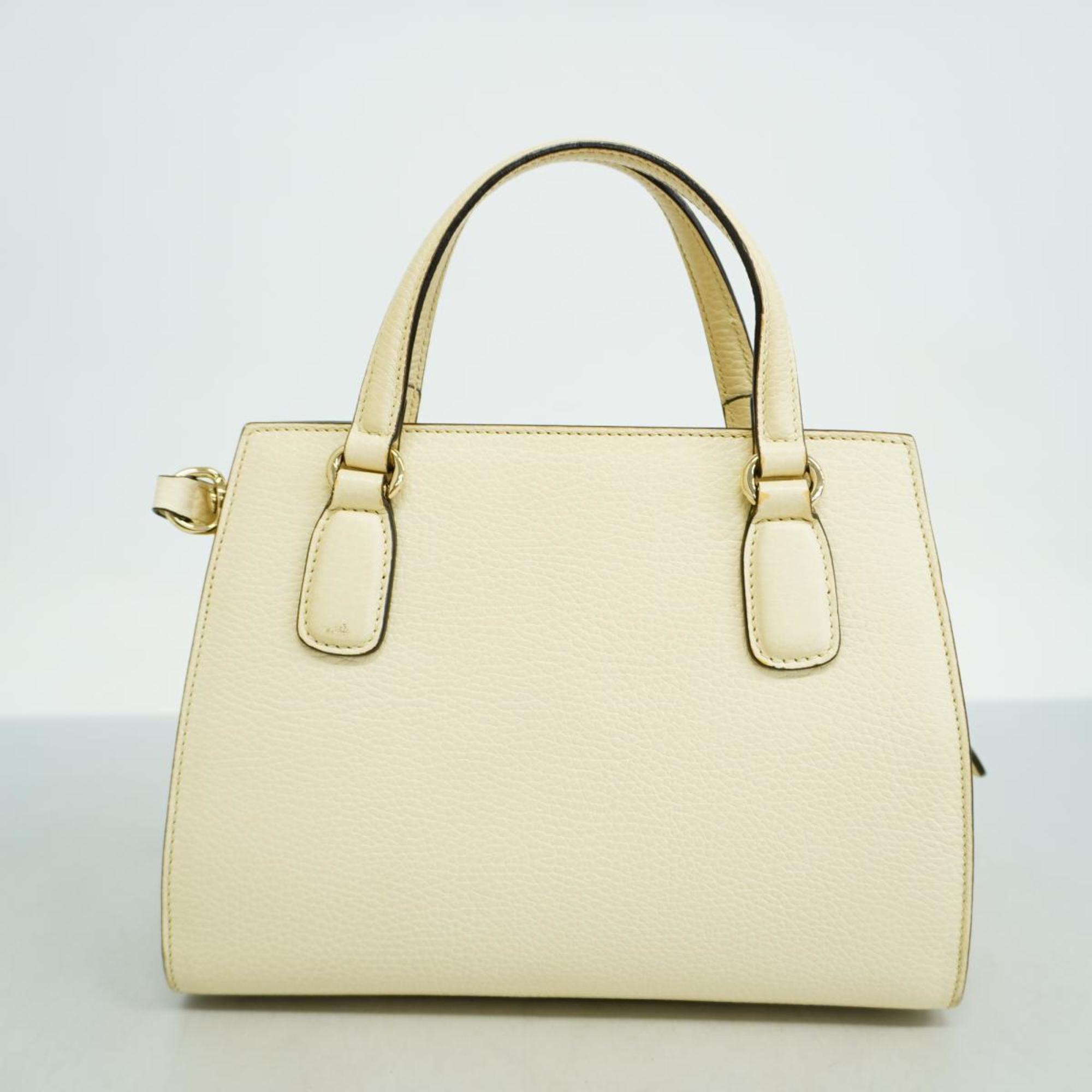 Gucci Soho Handbag 607722 Leather Beige Women's