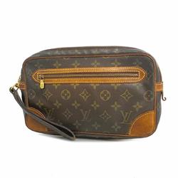 Louis Vuitton Clutch Bag Monogram Marly Dragonne GM M51825 Brown Women's