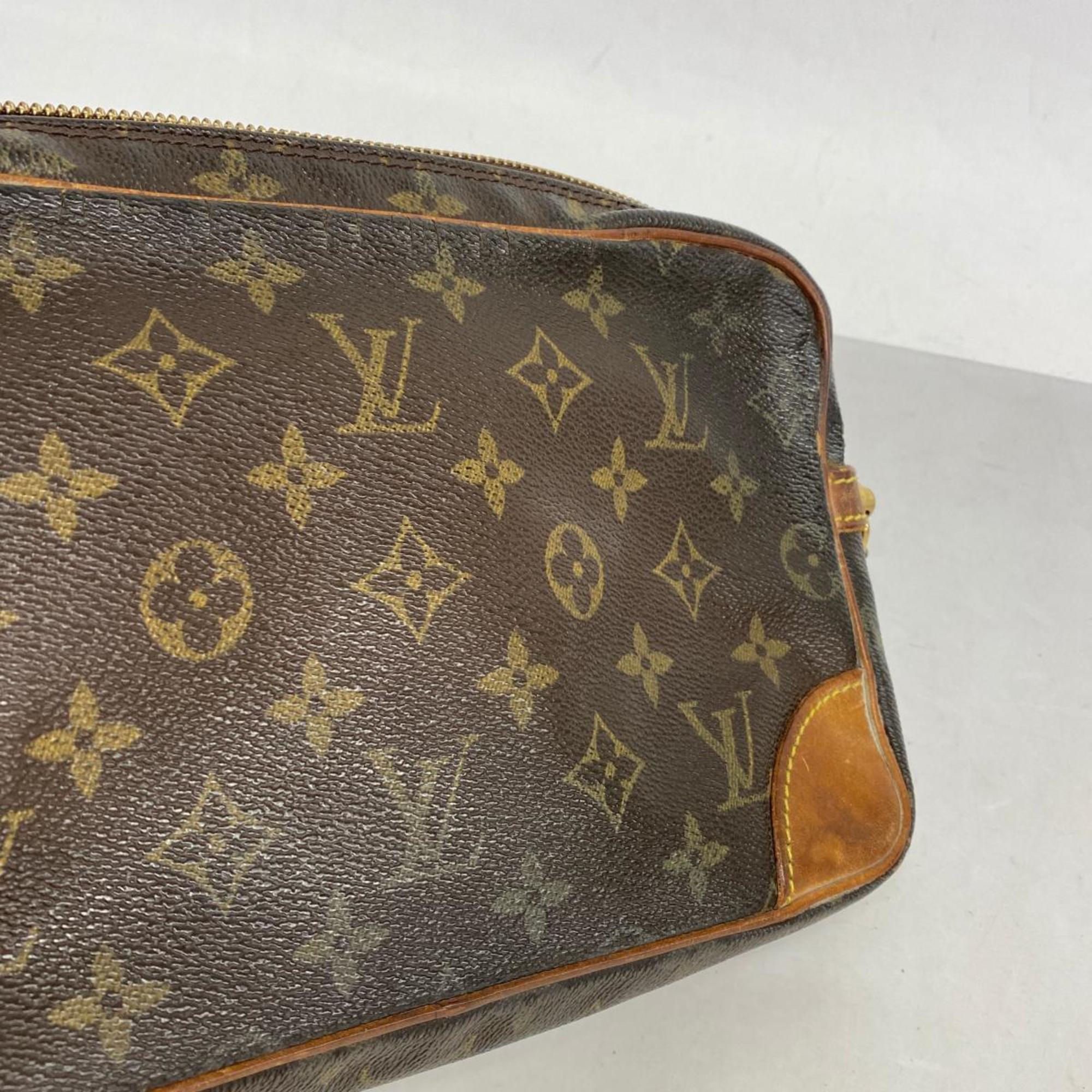 Louis Vuitton Clutch Bag Monogram Marly Dragonne GM M51825 Brown Women's