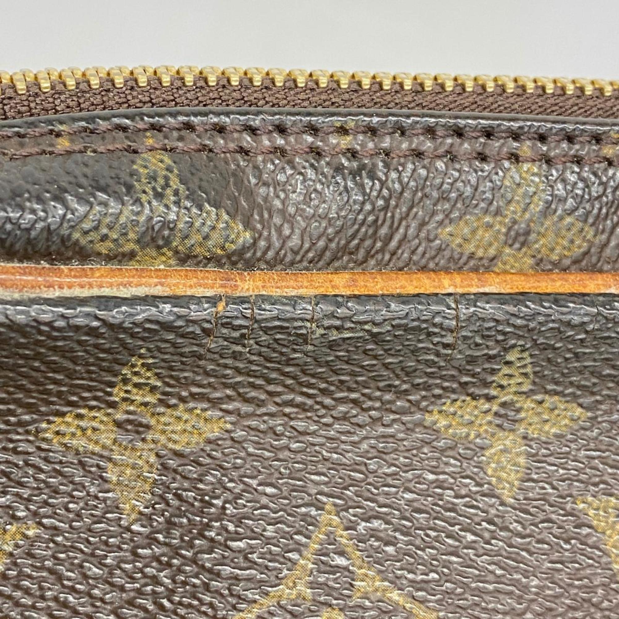 Louis Vuitton Clutch Bag Monogram Marly Dragonne GM M51825 Brown Women's