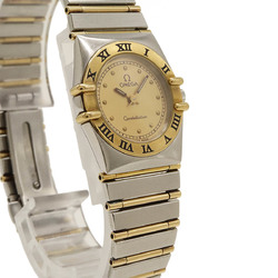 OMEGA Constellation Gold Dial SS YG Ladies Quartz Watch 795.1080