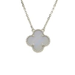 Van Cleef & Arpels VCA Alhambra Necklace, Chalcedony, White Gold, VCARD34900