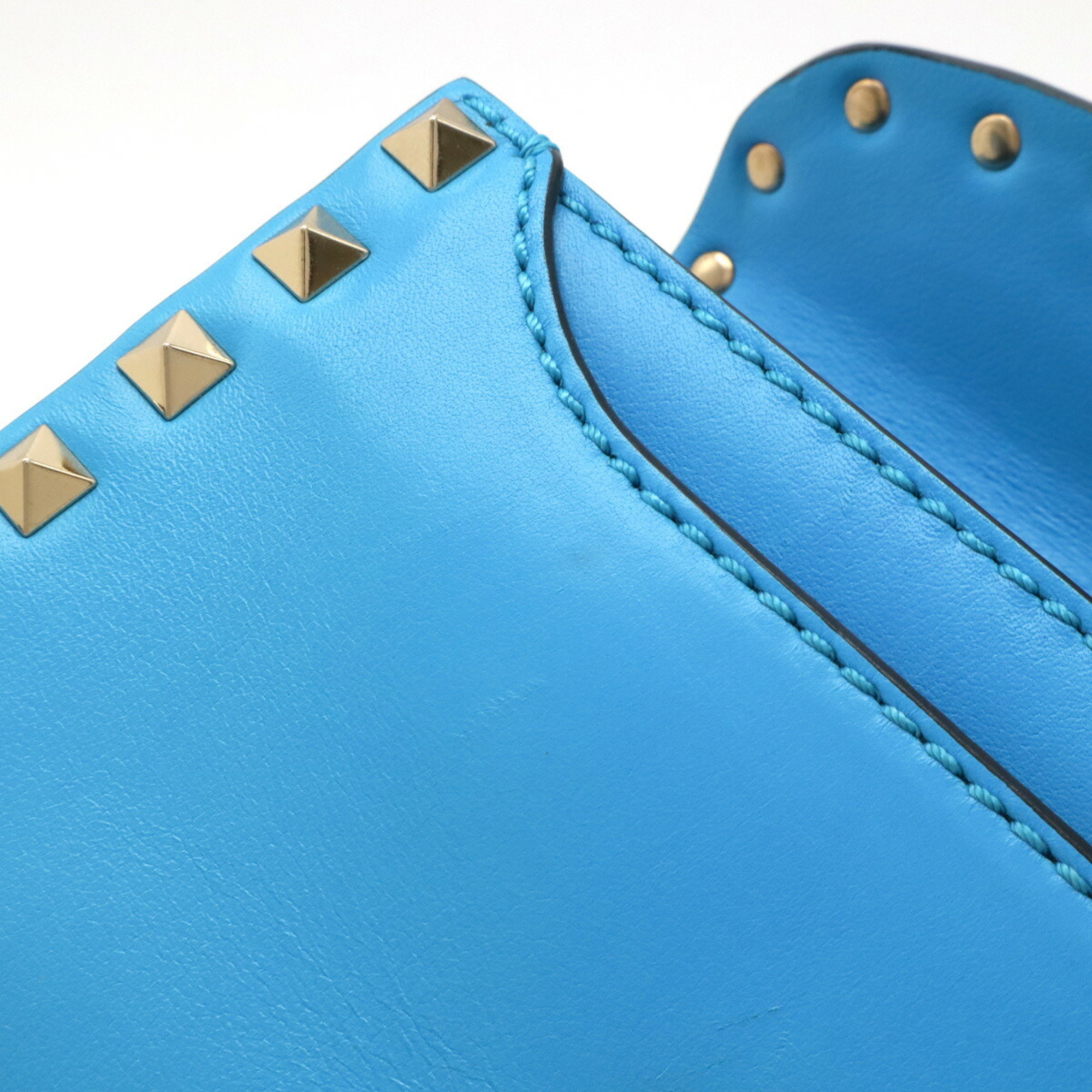 VALENTINO GARAVANI Valentino Garavani Rockstud Shoulder Bag Cyan Blue