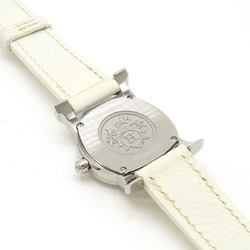 HERMES Ronde Silver Dial SS Leather Strap Women's Quartz Watch HR1.210