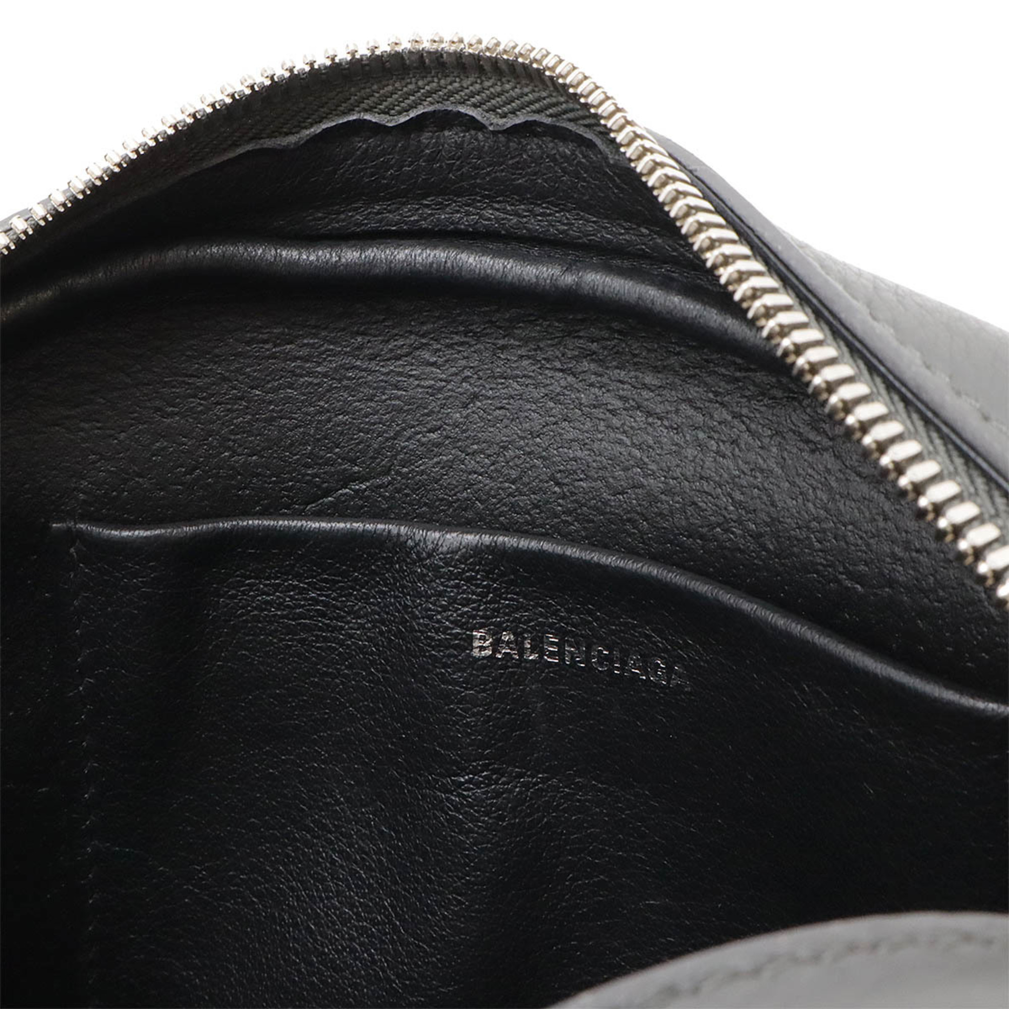 BALENCIAGA Everyday Camera Bag XS Shoulder Pochette Leather Grey 489809