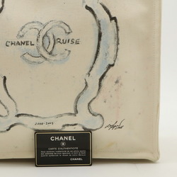 CHANEL Miami Cruise Line Coco Mark Tote Bag Large Shoulder Canvas Ivory 6069