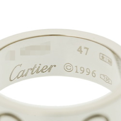 CARTIER Love Ring #47 Size 6.5 Women's K18 White Gold