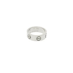 CARTIER Love Ring #47 Size 6.5 Women's K18 White Gold