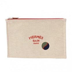 HERMES Flat Pouch Baloubon Outremer Multicolor Women's 100% Cotton